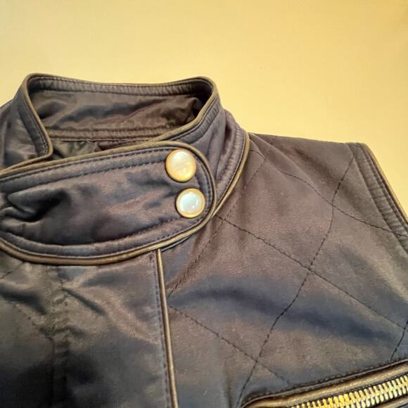 Pendleton Quilted Vest Women Size M Full Zip Navy Blue - Picture 4 of 12